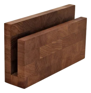 Vintage Staved Danish Teak Wood Letter Holder