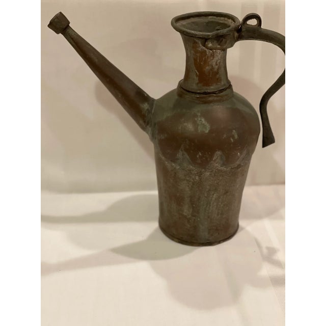 Antique Turkish Copper Watering Can Vessel Ewer For Sale - Image 4 of 5