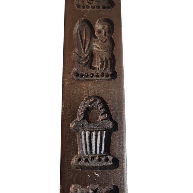 Excellent condition rare pair of 19th century carved wooden Dutch Speculaas cookie molds. One for larger size biscuit,...