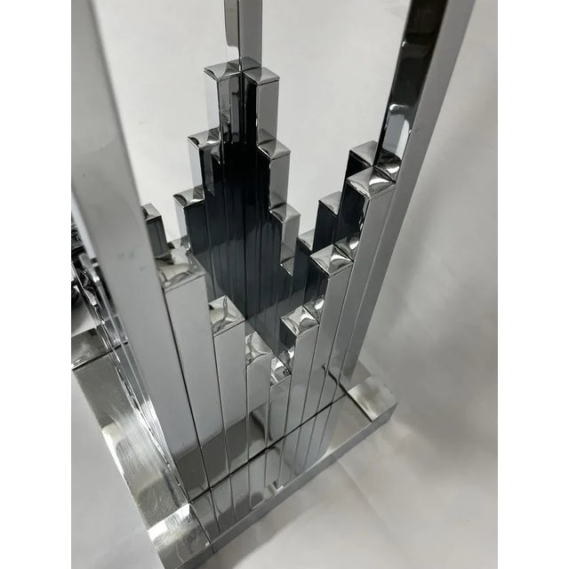 1970s Italian Table Lamp in Chromed Steel, 1970s For Sale - Image 5 of 8