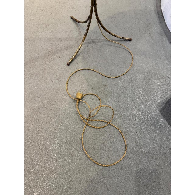 Triple Bronze Faux Bamboo Floor Lamps from Maison Bagues, 1950s For Sale - Image 6 of 13