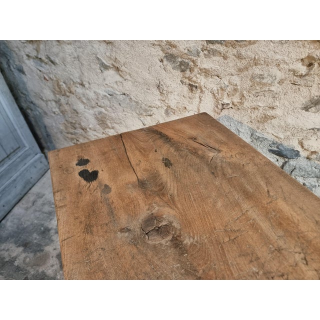 Primitive Oak Worktable, Hungary, 1910s For Sale - Image 4 of 17