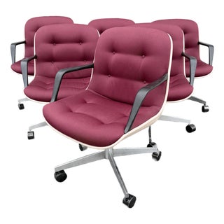 1988 Vintage Tufted Office Chairs by Steelcase - Set of 6 For Sale