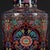 Dark Blue Ground Famille Rose Shou Symbol Floral Rouleau Vase, Chinoiserie Decor Vessel For Sale In New York - Image 6 of 9