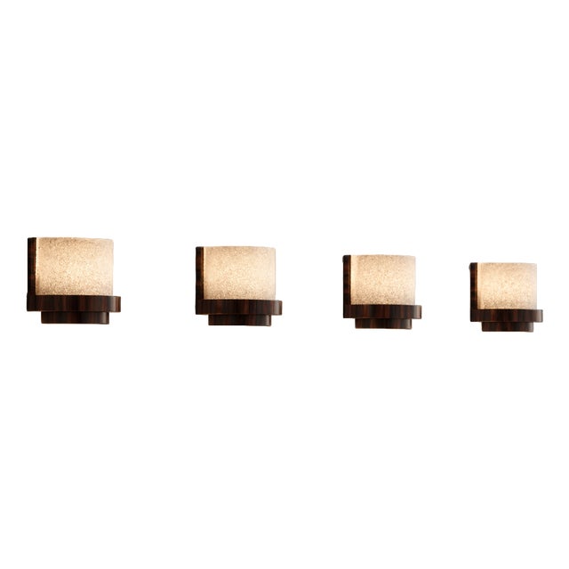 Art Deco Wall Lamps, Poland, 1950s, Set of 4 For Sale