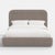 Cloth & Company Stoffer Home x Cloth & Company Marisa Platform Bed in Performance Velvet Steel - King For Sale - Image 4 of 6