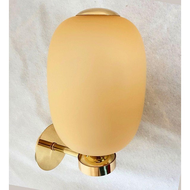 1990s Pair of Murano-Brass Mid Century Modern Sconces Italy For Sale In Dallas - Image 6 of 11