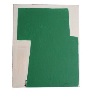 Bodasca, Green Minimalist Abstract, 2025, Canvas and Acrylic For Sale