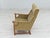 1960s, Danish design. Highback armchair. Furniture fabric, oak wood. Springs in the seat. Original acceptable condition:...