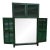 Large 1970s Green Standing Desk/Table Mirror With Saloon Doors For Sale