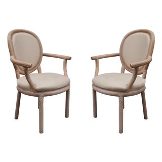 1970s Pair of Carved Armchairs by Arpex For Sale