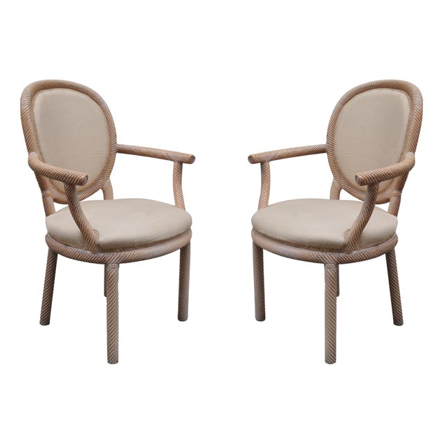 1970s Pair of Carved Armchairs by Arpex For Sale