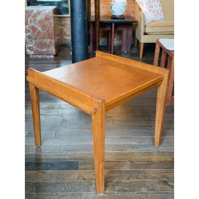 1940s 1940s French Modern Oak Side Table by René Gabriel For Sale - Image 5 of 15