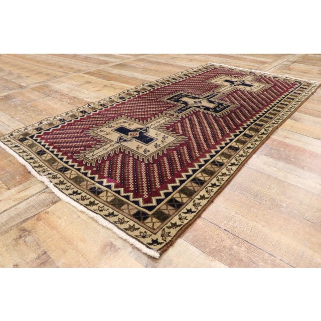 Mid 20th Century Vintage Persian Bijar Rug - 03'03 X 06'02 For Sale In Dallas - Image 6 of 9