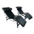 1970s Black Leather & Chrome Lounge in the Style of Le Corbusier For Sale