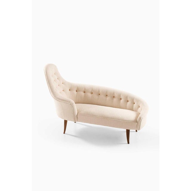 Lustgården Daybed in Beech and Bouclé by Kerstin Hörlin-Holmquist, 1950s For Sale - Image 3 of 7