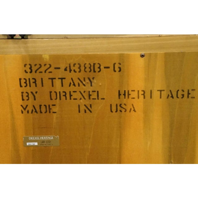 Drexel Heritage Brittany Collection Solid Cherry Country French 62" Listed Display Curio Cabinet 322-438-6 For Sale - Image 13 of 13