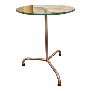 Glass and Chrome Side Drink Table, Circa 1970s