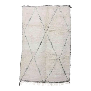 Beni Ourain Moroccan Rug - 5'2" X 8'1" Ft