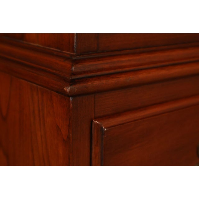 Late 20th Century Henkel Harris Chippendale Style Cherry Tall Chest For Sale - Image 5 of 18