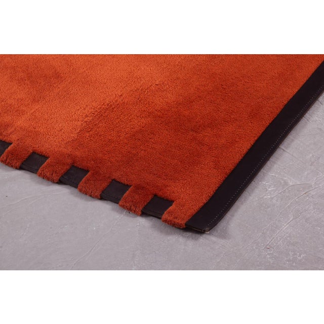 Orange Vintage Centercourt Rug by Peter Maly for Jab, Germany, 1990s For Sale - Image 8 of 10