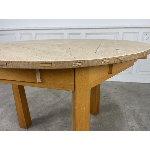 Vintage Tripod Table in Beech, 1960s For Sale - Image 9 of 10