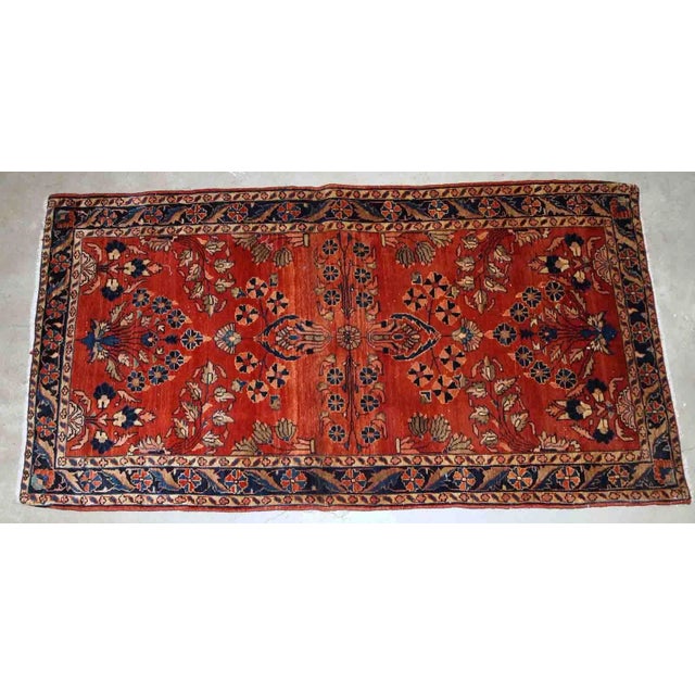 Persian 1900s Antique Handmade Persian Sarouk Mahajeran Rug For Sale - Image 3 of 8