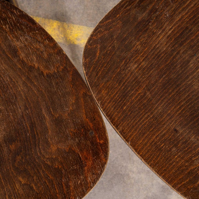 1970s Vintage Crescent Back Dining Chairs by Ton, 1970s, Set of 2 For Sale - Image 5 of 9