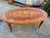 Wood Vintage Mid Century Modern Italian Inlaid Oval Coffee Table For Sale - Image 7 of 12