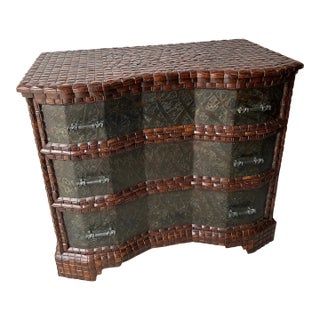Vintage Maitland Smith Coconut Shell Dresser Commode For Sale