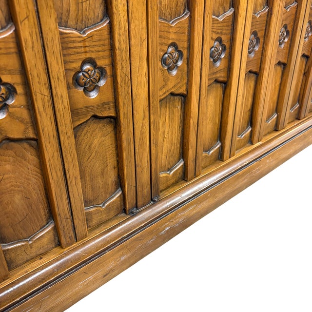 Brown Vintage Drexel 1960's Esperanto Record Cabinet With Slate Top For Sale - Image 8 of 9