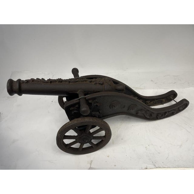 Vintage Decorative Cannon in Iron, 1940s For Sale - Image 9 of 12