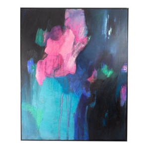Oil and Chalk Pastel on Canvas Painting by Reiko Sakagami Baum