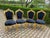 This dramatic 1970s Italian Baroque / Rococo Revival dining set combines sculptural giltwood craftsmanship with a polished...