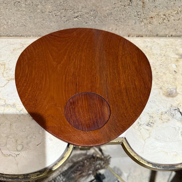 1960s Teakwood Snack Plates Lunning Inc Denmark- Set of 5 For Sale - Image 16 of 18