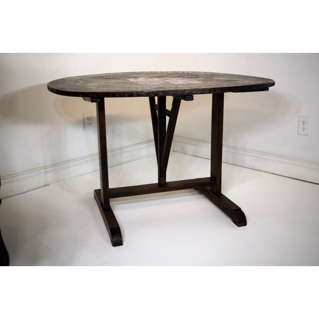 Mid 19th-Century French Wine Tasting Table. Beautifully painted at a later date. When used as a table, it measures 43.5"...