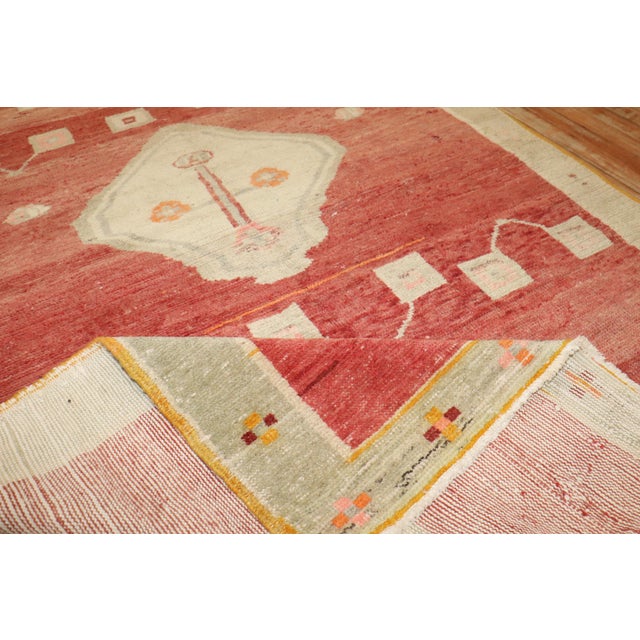 Mid-Century Modern Zabihi Collection Abstract Turkish Anatolian 20th Century Rug - 4'6" x 7'2" For Sale - Image 3 of 6