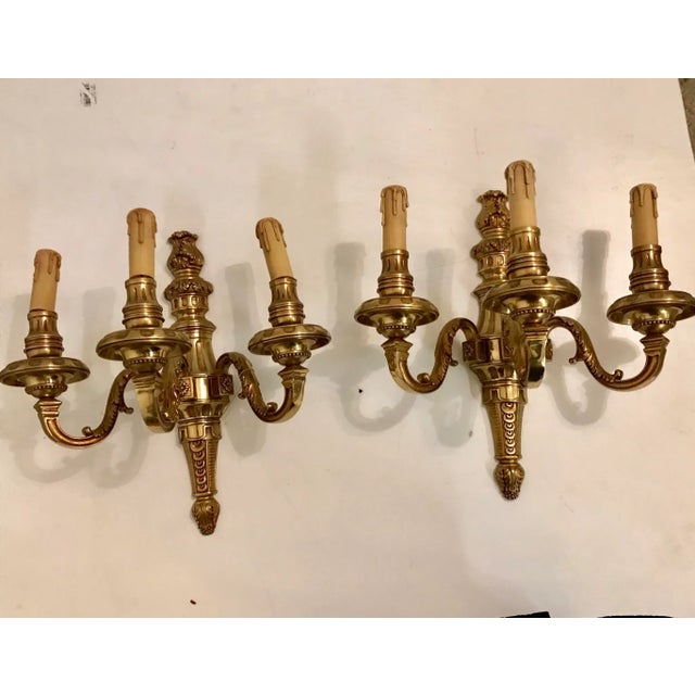1970s Vintage Bronze Gilt Sconces, 1970s, Set of 2 For Sale - Image 5 of 5