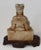 Early 20th C Chinese Carved Soapstone Seated Confucian Scholar Figure on Wood Stand – Collector's Find For Sale - Image 4 of 7