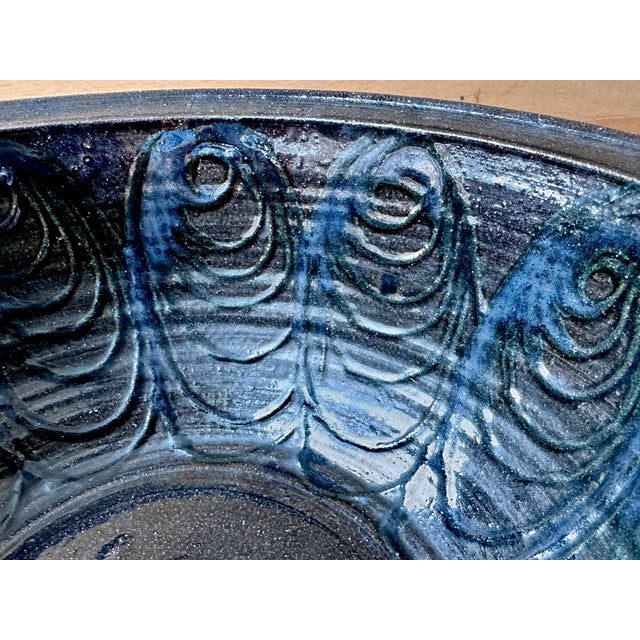 Large Studio Ceramic Art Bowls with Modernist Decor, Germany, 1960s, Set of 2 For Sale - Image 12 of 17