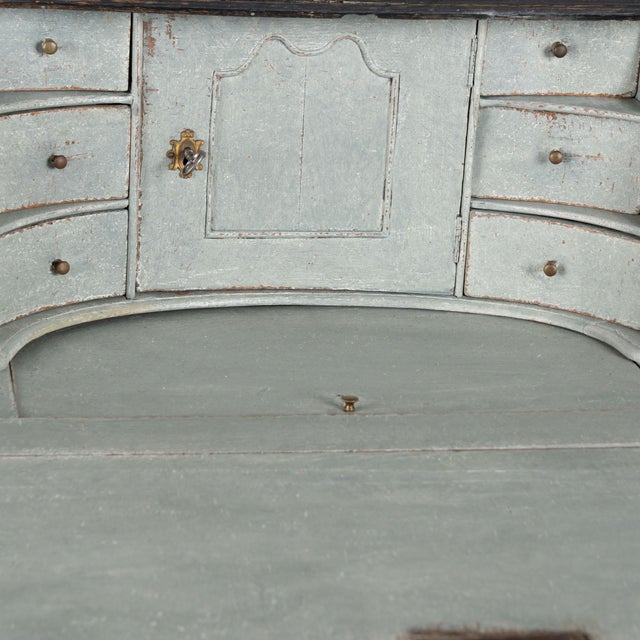 Early 19th Century Tall Swedish Black Secretary Bureau For Sale - Image 10 of 14