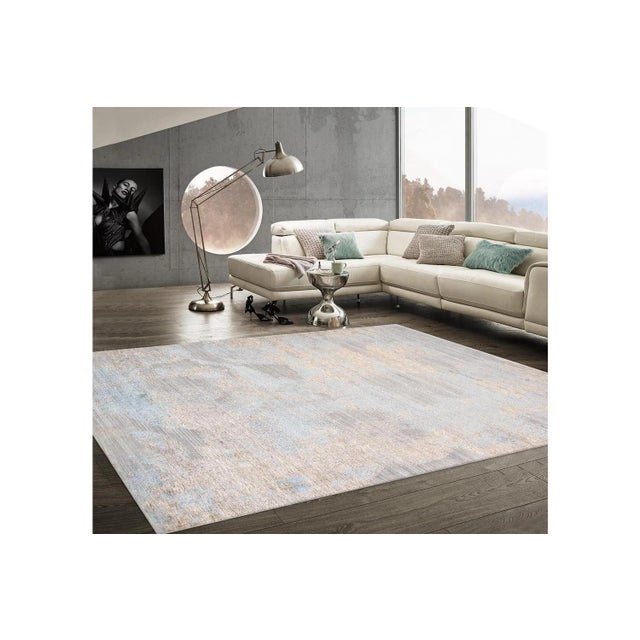 Pasargad Home Malibu Grey Area Rug- 9' 0'' X 12' 0'' For Sale In New York - Image 6 of 6
