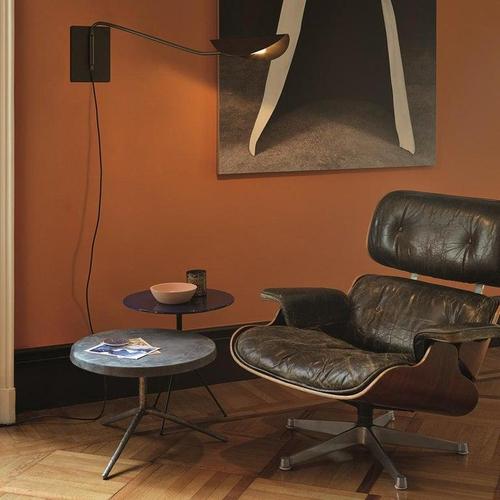 Metal Small Plume Wall Lamp in Black Lacquered Metal by Christophe Pillet for Oluce For Sale - Image 7 of 14