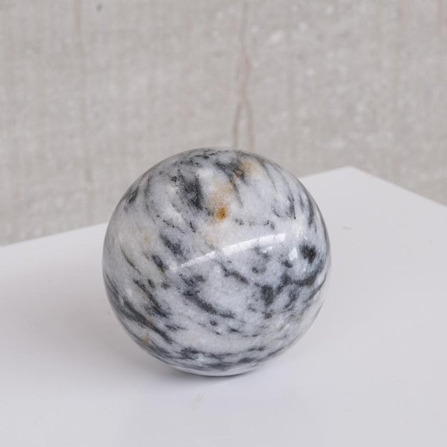 Stone Small Marble Mid-Century Ball Desk Decoration For Sale - Image 7 of 7