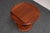 Elegant tulip-style solid staved wood side/end table with attractive walnut grain and rich color by Prodelco of Los...