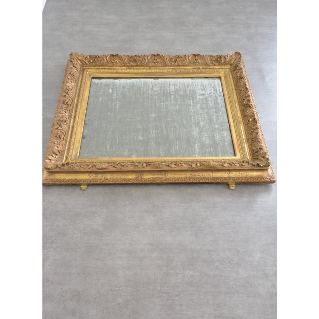 Antique Giltwood Wall Mirror with Foxed Glass, 1870 For Sale - Image 14 of 18