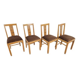 Arts and Crafts Dining Chairs, 1930s, Set of 4 For Sale