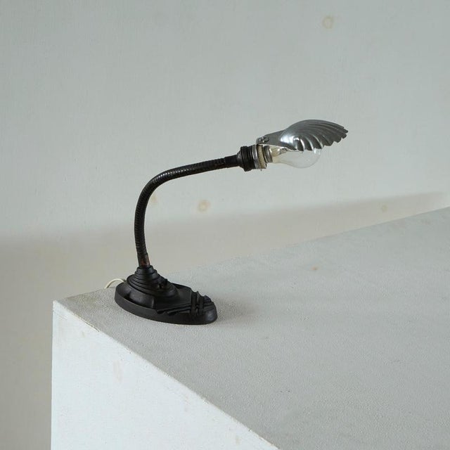 Art Deco Shell Shade Table Lamp, 1950s For Sale - Image 9 of 16