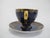 Carlsbad Porcelain 19th Century Carl Knoll Karlsbad Gilt Hand Painted Landscape Porcelain Coffee Cup & Saucer For Sale - Image 4 of 10