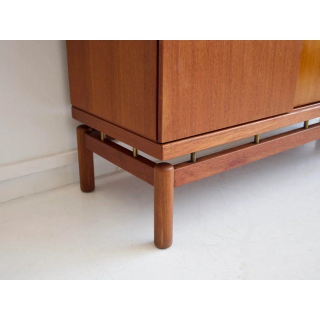 Mid-Century Italian Teak and Brass Sideboard from La Permanente Mobili Cantù, 1960s For Sale - Image 9 of 16